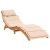 vidaXL Lettino prendisole Legno di Acacia Massello Beige
