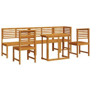 vidaXL Set Bistro da Giardino 6 pcs Marrone Legno di Acacia Massello