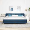 vidaXL Letto a molle con materasso Blu 200 x 200 cm Tessuto