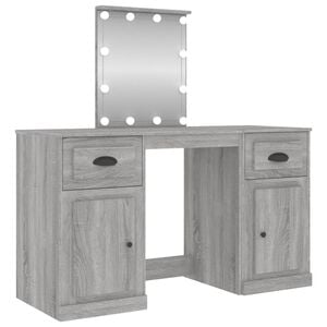 vidaXL Toeletta con LED Grigio Sonoma 130x50x132,5 cm