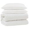 vidaXL Set di Piumoni con cuscino 3 pz Bianco Microfibra