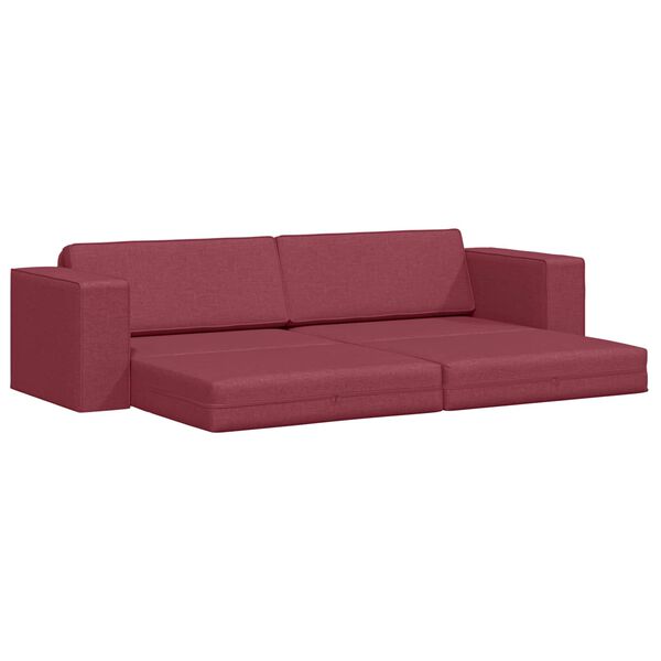 vidaXL Divano letto 200cm Rosso Vino Tessuto