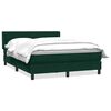 vidaXL Giroletto a Molle con Materasso Verde Scuro 160x220 cm Velluto