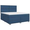 vidaXL Letto box spring con materasso Blu 180 x 200 cm Tessuto