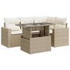 vidaXL Set Divano da Giardino 5 pz con Cuscini Beige in Polyrattan
