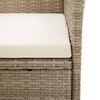 vidaXL Set da Pranzo per Giardino 5 pz con Cuscini in Polyrattan Beige