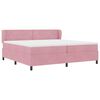 vidaXL Letto a molle con materasso Rosa 200 x 200 cm Velluto
