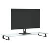 vidaXL Supporto per Monitor Nero 100x35x8cm Vetro Temperato e Metallo