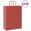 vidaXL Sacchetti di Carta 250 pz con Manici Rossi 32x12x42 cm