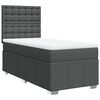 vidaXL Giroletto a Molle con Materasso Grigio Scuro 100x200 cm Tessuto