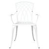vidaXL Set da Pranzo per Giardino 7 pcs Bianco Alluminio