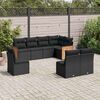 vidaXL Set Divani da Giardino con Cuscini 8 pz Nero in Polyrattan