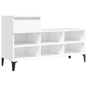 vidaXL Scarpiera Bianca 102x36x60 cm in Legno Multistrato