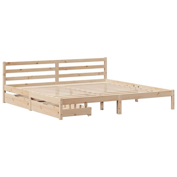 vidaXL Letto senza Materasso 180x200 cm in Legno Massello di Pino