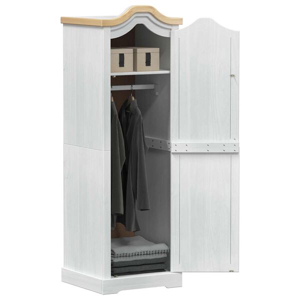 vidaXL Armadi con lo scaffale Bianco 55 x 52 x 170 cm Pino massello