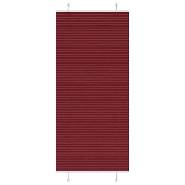 vidaXL Tenda Plissettata Bordeaux Rosso 100x200 cm Larghezza Tessuto