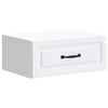 vidaXL Mobiletto da notte a muro con cassetto Bianco 49 x 34,5 x 20 cm