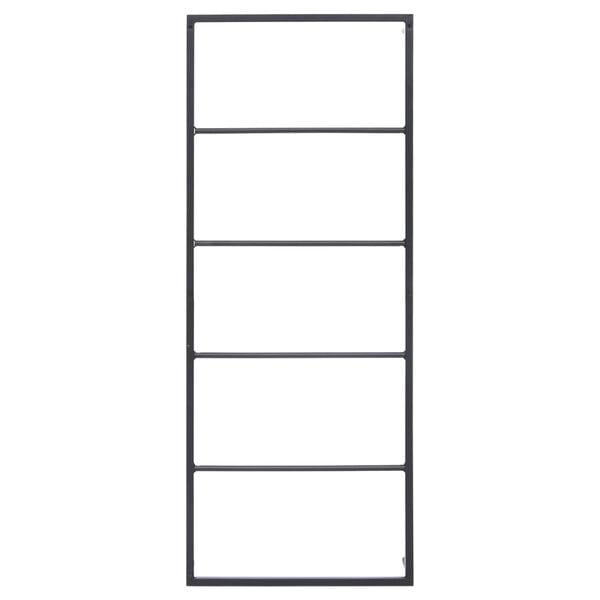 vidaXL Portasciugamani Nero 45x10x115 cm in Acciaio