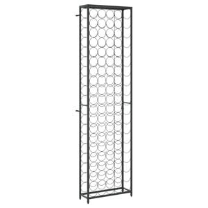 vidaXL Portavini da 95 Bottiglie Nero 54x18x200cm in Ferro Battuto