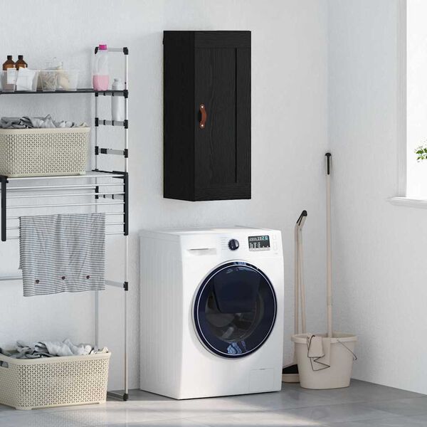 vidaXL Pensile Rovere Nero 34,5 x 34 x 90 cm Legno multistrato