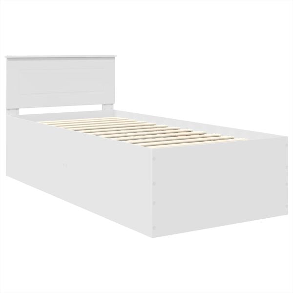 vidaXL Struttura del letto Bianco 120 x 200 cm Legno multistrato