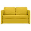 vidaXL Divano Letto da Terra 2 in 1 Giallo Scuro 122x204x55 cm Velluto