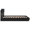 vidaXL Struttura letto con testata Rovere Nero 180 x 200 cm