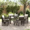 vidaXL Set da Pranzo per Giardino 5 pcs Marrone Poly Rattan
