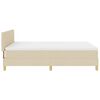 vidaXL Letto a molle con materasso Crema 140 x 190 cm Tessuto
