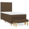 vidaXL Giroletto a Molle con Materasso Marrone Scuro 90x190cm Tessuto
