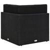 vidaXL Divano ad Angolo Modulare in Polyrattan Nero