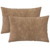 vidaXL Federa 2 pcs HEERLEN Tortora 50 x 75 cm Fleece in microfibra