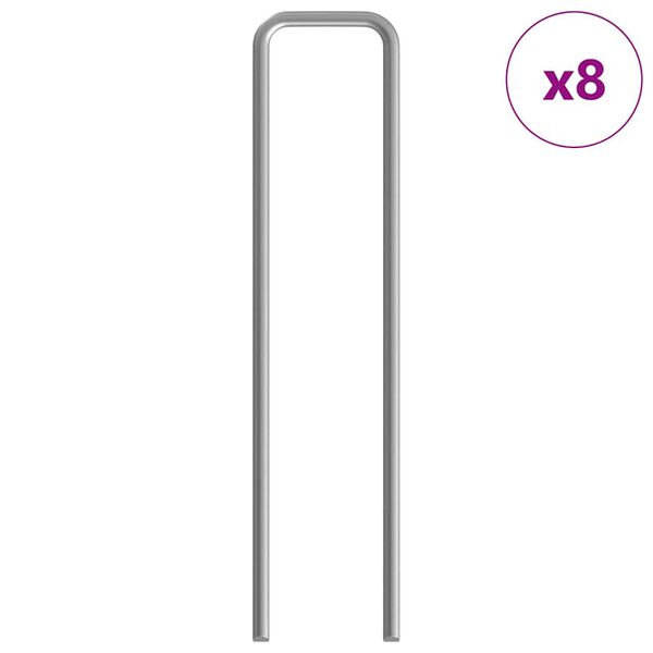 vidaXL Gabbia per Conigli Argento 400 x 78 x 78 cm Acciaio zincato