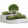 vidaXL Vaso da giardino Argento 100 x 100 x 50 cm Acciaio zincato