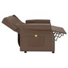 vidaXL Poltrona Massaggiante Reclinabile a 2 Posti Marrone Similpelle