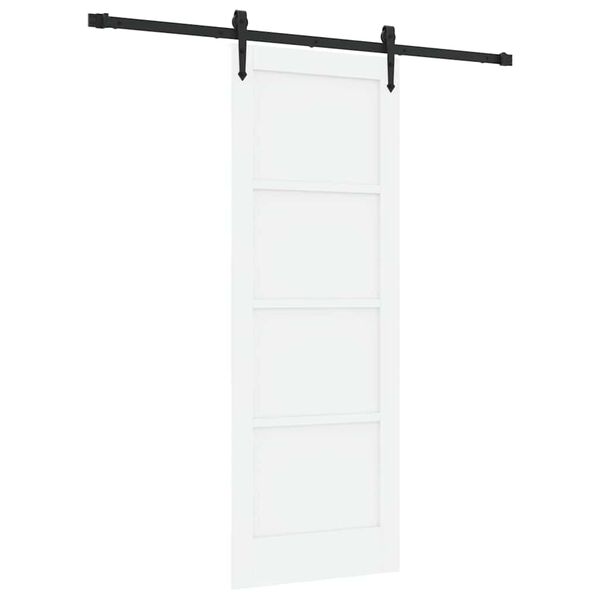 vidaXL Porta scorrevole ORKDAL Bianco 73,5 x 198,5 cm Pino massello
