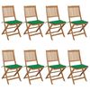 vidaXL Sedie da Giardino Pieghevoli 8 pz con Cuscini Massello Acacia