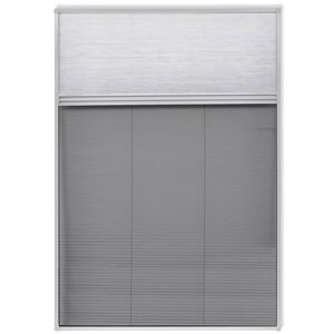 vidaXL Finestra per Insetti Finestra Plisse 160 x 80 cm in Alluminio con Ombra