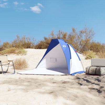 vidaXL Tenda da Spiaggia Blu Azzurro 268x223x125 cm in Poliestere 185T