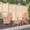 vidaXL Sedie da Giardino Adirondack 2 pz con Poggiapiedi HDPE Marrone