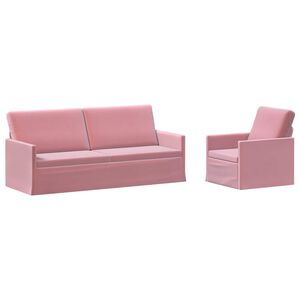 vidaXL Set di divani 2 pcs Rosa Velluto (V)