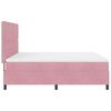 vidaXL Letto a molle con materasso Rosa 180 x 200 cm Velluto