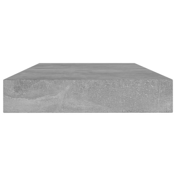 vidaXL Ripiani per Libreria 4pz Grigio Cemento 80x10x1,5cm Multistrato