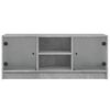 vidaXL Mobile Porta TV con Ante in Vetro Grigio Cemento 102x37x42 cm
