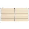 vidaXL Fioriera Avorio 160 x 80 x 75 cm Acciaio