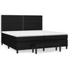 vidaXL Giroletto a Molle con Materasso Nero 200x200 cm in Tessuto