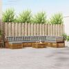 vidaXL Set divani con cuscino 9 pcs Grigio Naturale e Chiaro