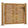 vidaXL Cancello da giardino 100x75 cm in acciaio Corten design quadrato