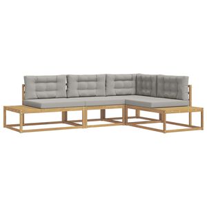 vidaXL Set di divani da esterno Bianco 277,5 x 198,5 x 73 cm