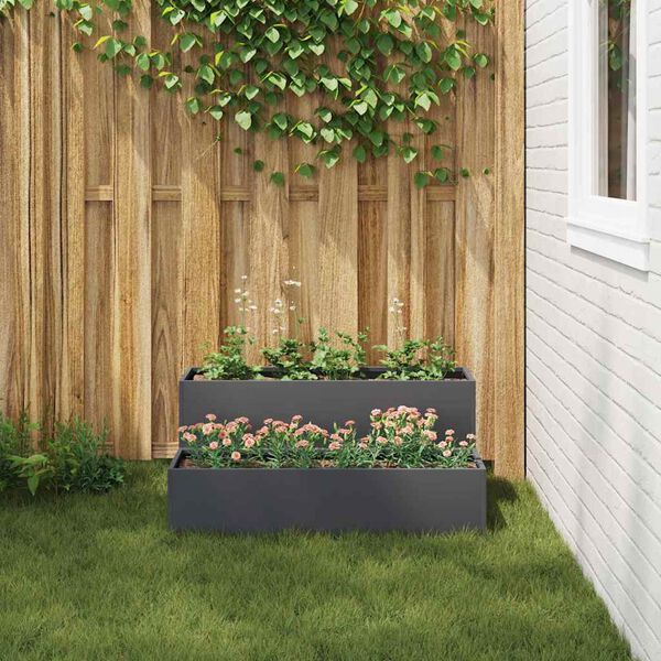 vidaXL Vaso da giardino Antracite 100 x 60 x 45 cm